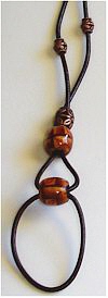 Barefoot Sandal - painted wood, antique bronze, leather cord.