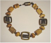 Jasper and bronze bracelet.