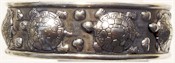 Silver turtle cuff