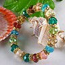 Multi-color crystal stretch bracelet.