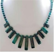 Azurite Chrysocolla multi pendants necklace.