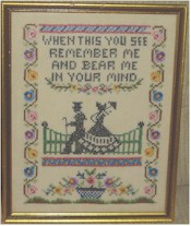 Vintage framed needlepoint.